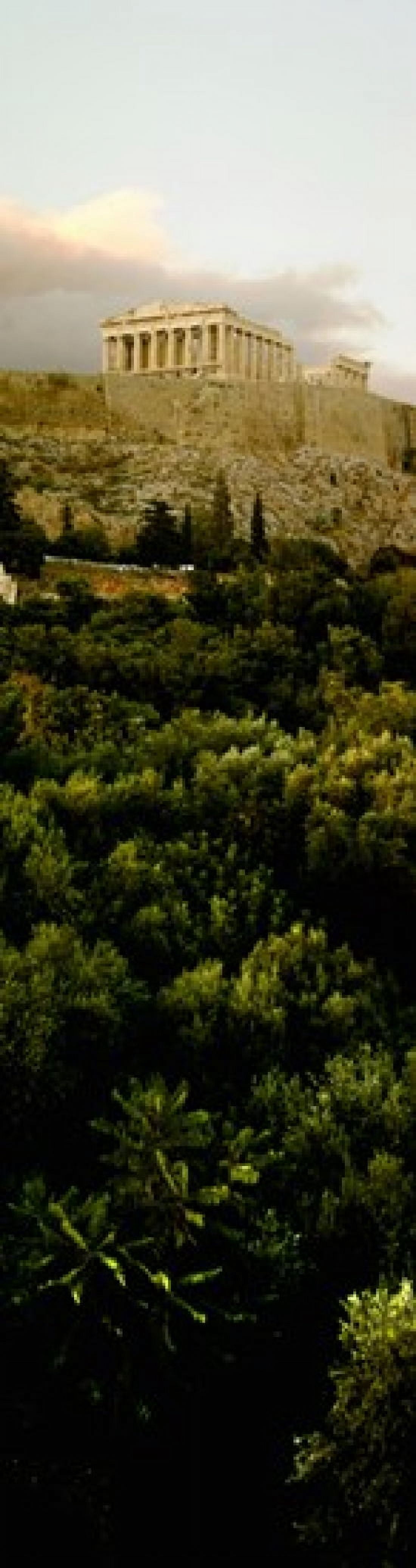 Acropolis of Athens at dusk Athens Greece Canvas Art - Panoramic Images (21 x 6)