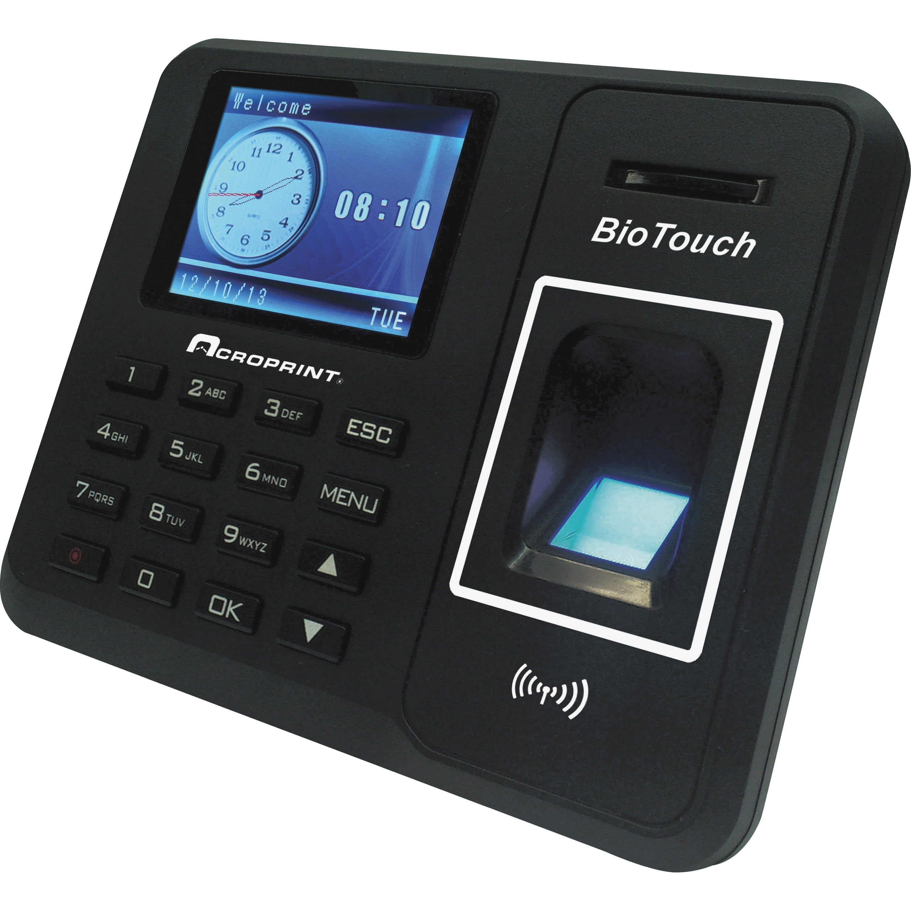 Acroprint, ACP010276000, BioTouch Time Clock, 1 Each, Black