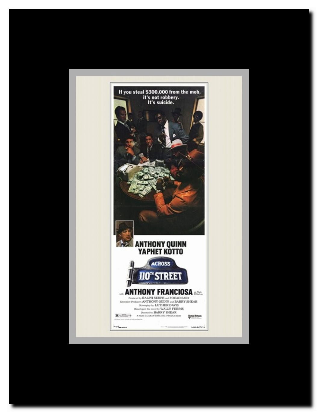 Across 110Th Street Framed Movie Poster