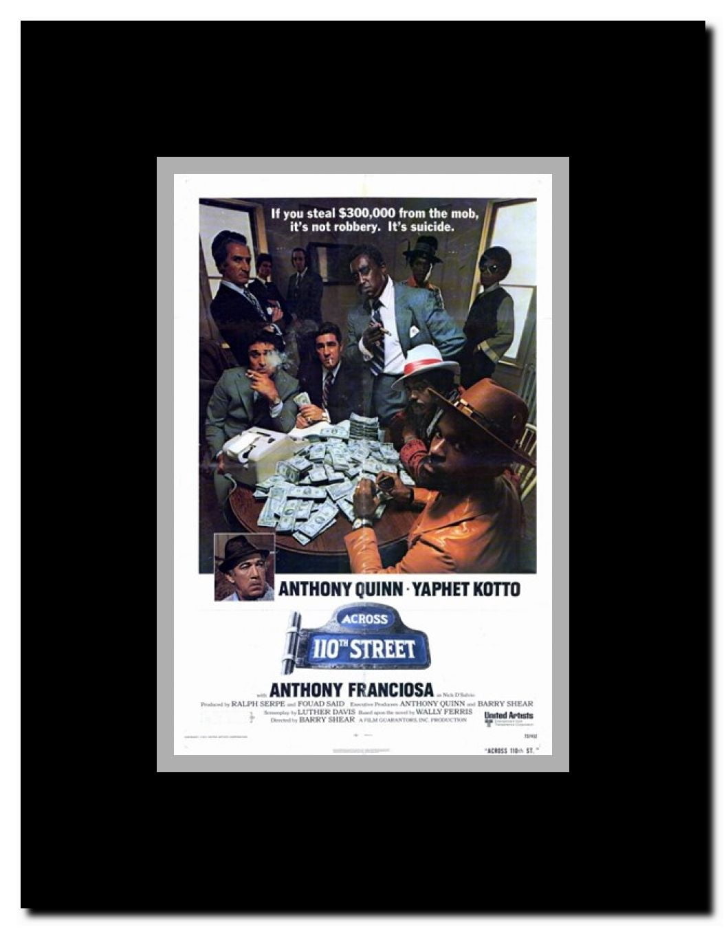 Across 110Th Street Framed Movie Poster