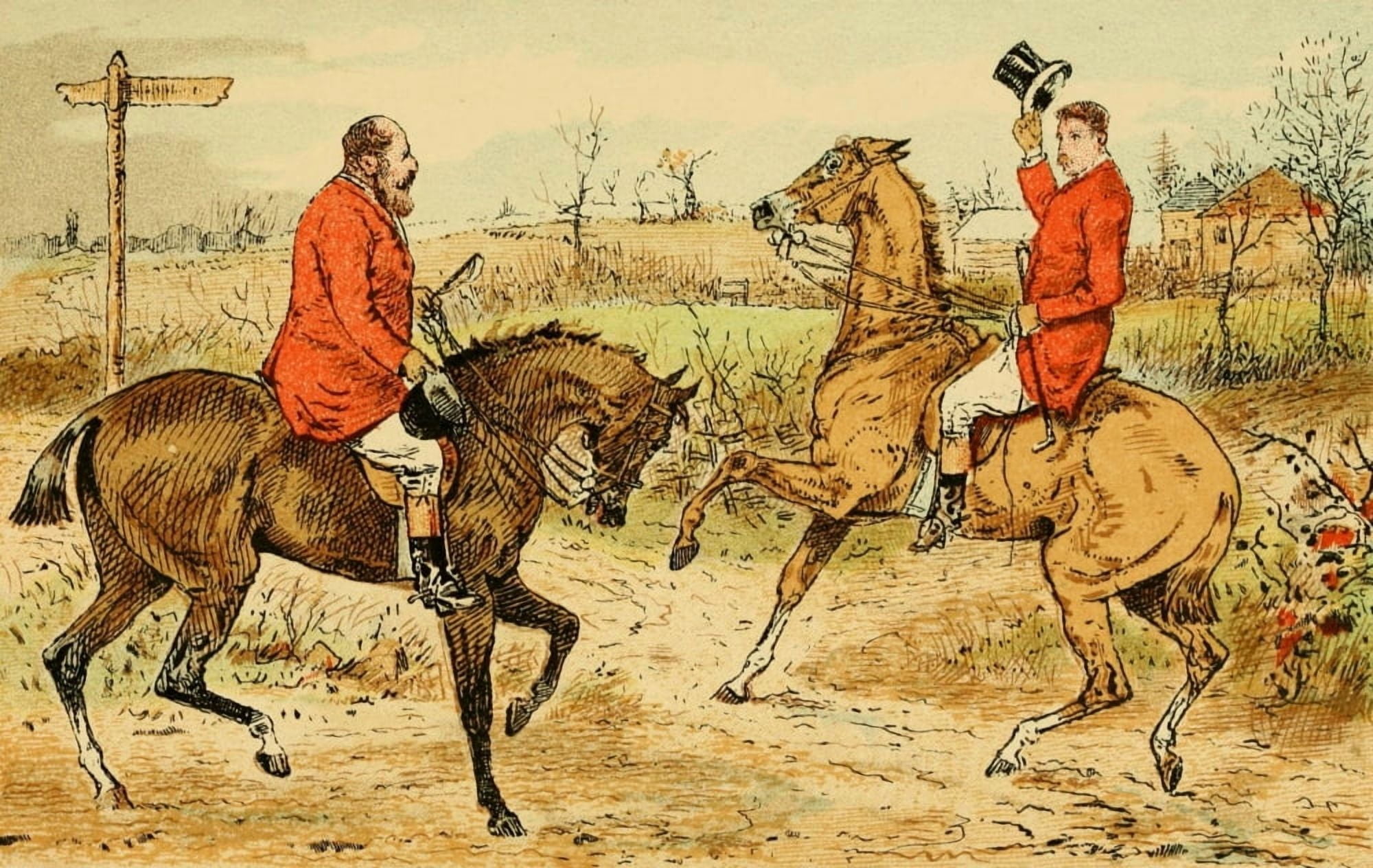 Across Country 1882 He removed his cap Canvas Art - G Bowers (24 x 36)