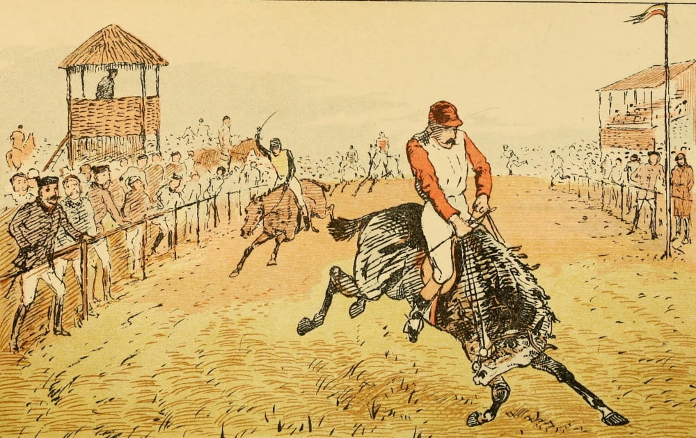 Across Country 1882 Pulling up Canvas Art - G Bowers (18 x 24)