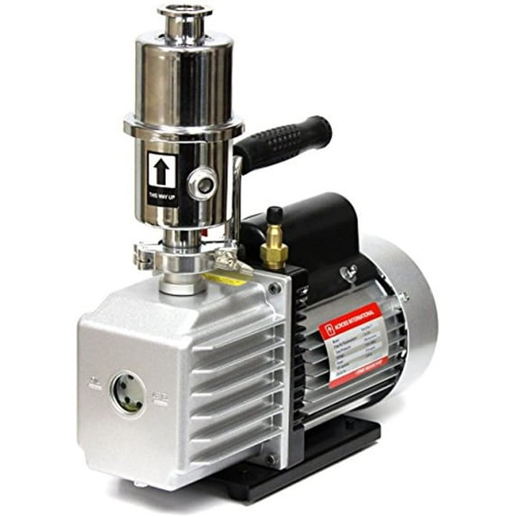 Across International EV7.110 Ai Easyvac 7 CFM Vacuum Pump with Exhaust Oil Mist Filter Fittings, 110V 370W