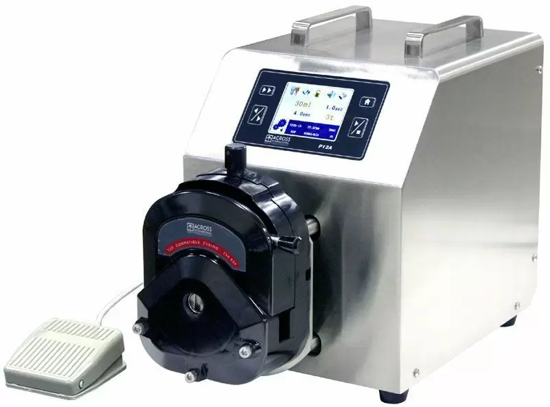 Across International P12A 12L/Min SST Peristaltic Pump Touchscreen Controller ETL, 1 year warranty