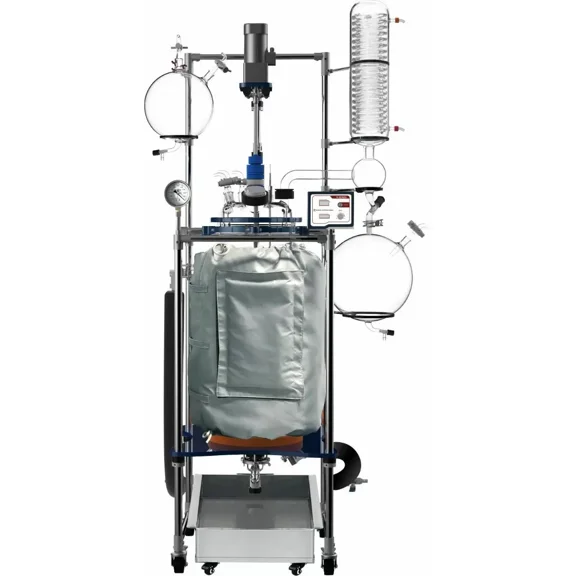 Across International R100 100L Jacketed Glass Reactors w/All PTFE Valves 110V 60Hz 250 Watts