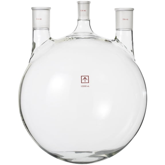 Across International SP-10L3N 24/40 34/45 Heavy Wall 10 L Round Bottom 3-Neck Flask