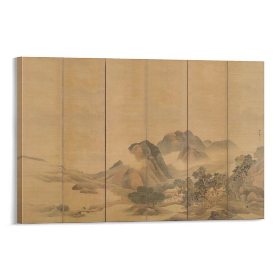 Across Mountains And Fields Yosa Buson Painting Poster Canvas Wall Art Poster Decorative Bedroom Modern Home Print Picture Artworks Posters 08x12inch(20x30cm)