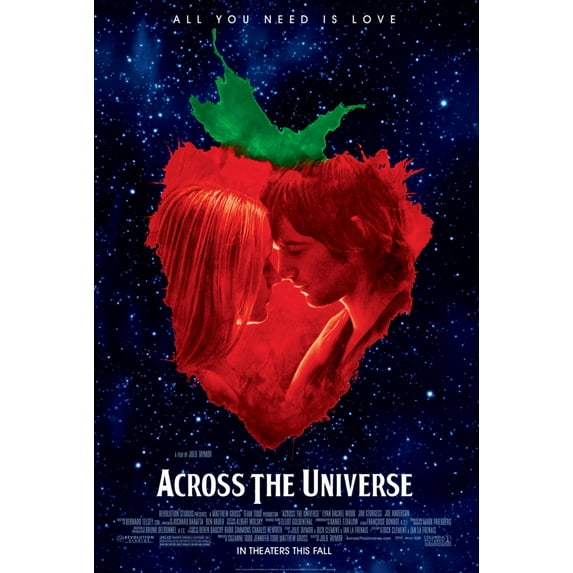 Across The Universe Movie Poster Strawberrt 12x16 Print on Metal Sign 12in x 16in Square Adults AB Posters