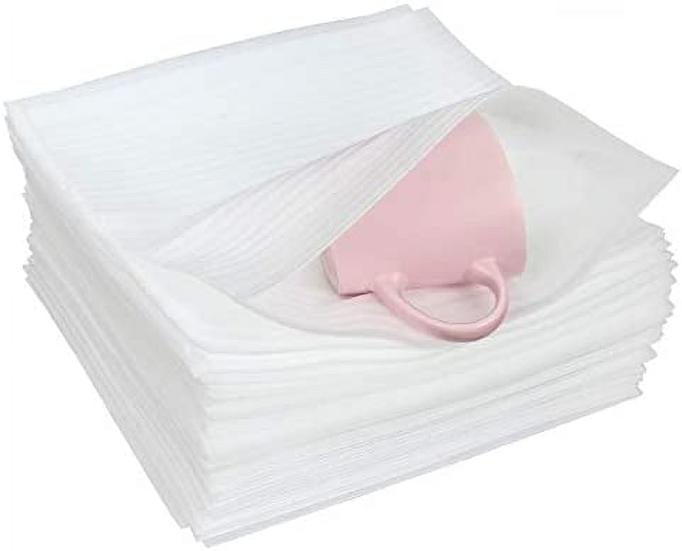 Acrux7 50 Pack Cushion Foam Pouches 12" X 12", Foam Wraps Cup Pouches