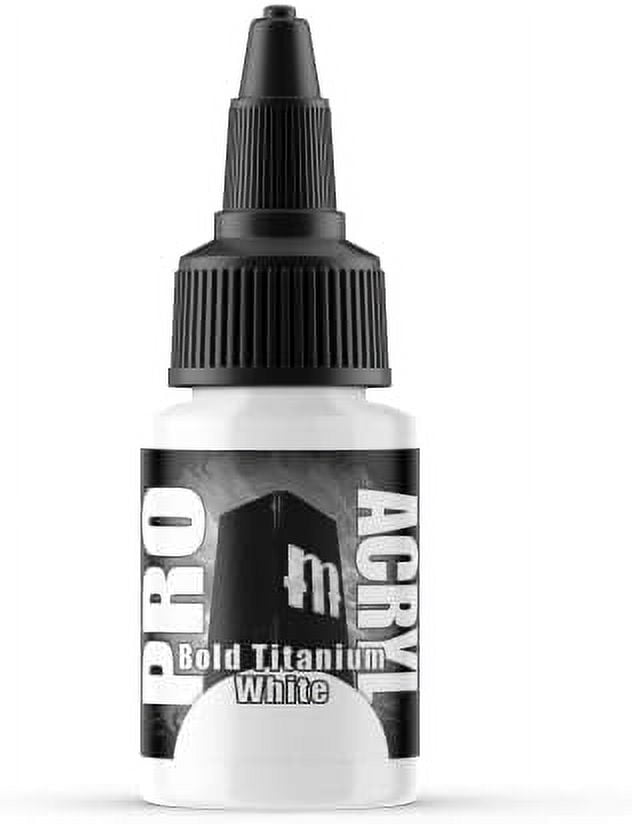 Acryl Bold Titanium White Model Paints For Plastic Models Miniature Painting, NoClog Cap