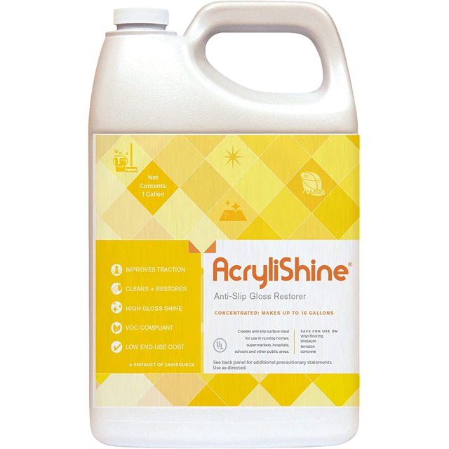 AcryliShine Floor Finish Wax Gloss Restorer and Cleaner 1 Gallon