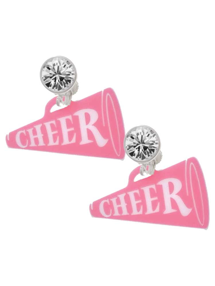 Glitter Cheer Megaphone Drop Earrings
