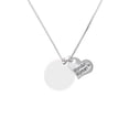 thumbnail image 1 of Acrylic 1" Disc Imitation Pearl Wonder Woman Heart Necklace, 1 of 2