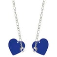 thumbnail image 1 of Acrylic 1" Navy Blue Heart Silvertone Face Mask Necklace, 1 of 2