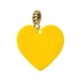 thumbnail image 1 of Acrylic 1" Yellow Heart - Goldtone Charm Bead, 1 of 1