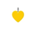 thumbnail image 1 of Acrylic 1" Yellow Heart - Rope Charm Bead, 1 of 1