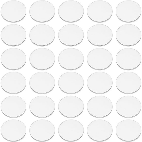 Acrylic 100 Pcs Clear Circles Acrylic Sheet 1 inch Circular Miniature Bases Blanks Acrylic Disc Mini Flat Round Acrylic Base for Miniatures Wargame Christmas Craft Keychain Acrylic