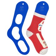 Acrylic 2 pc Acrylic Templates Sock Ruler Knitting Crochet Size Measuring Hooks Gauge Sock Blocker Blue 36.1x21x0.3cm