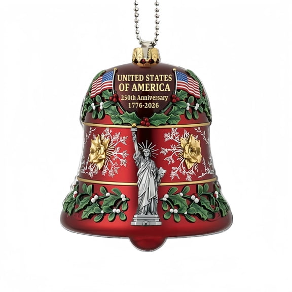 Acrylic 250th Anniversary United States Commemorative Pendant for Home Decor in Red