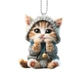 thumbnail image 1 of Acrylic 2D Cat Car Hanging Dection Home Office Bapa Auto Rearview Mirror• G4E4, 1 of 1