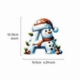 thumbnail image 1 of Acrylic 2D Christmas Snowman Letter Ornament - Hanging Decor For Christmas Tree, Festive Holiday Design, Lightweight Acrylic Material, Cute Snowman, W, 4in/10.16cm, 1 of 4