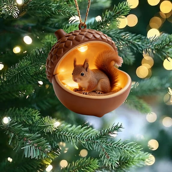 Acrylic 2D Christmas Tree Ornaments with Ribbon – Durable Holiday ...