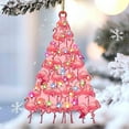 thumbnail image 1 of Acrylic 2D FLAT Flamingo Christmas Tree Shaped Ornament For Flamingo Lovers Flat Acrylic Ornament, 1 of 3