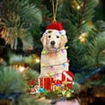thumbnail image 1 of Acrylic 2D FLAT Golden Retriever 1-Dog Be Christmas Tree Hanging Ornament, 1 of 3