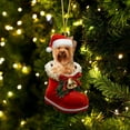 thumbnail image 1 of Acrylic 2D FLAT Holiday Tree Decoration German Shepherd Christmas Ornament SM104, 1 of 3