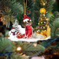 thumbnail image 1 of Acrylic 2D FLAT Holiday Tree Decoration Papillon Christmas Ornament, 1 of 3