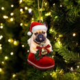 thumbnail image 1 of Acrylic 2D FLAT Holiday Tree Decoration Pit Bull Christmas Ornament SM053, 1 of 3