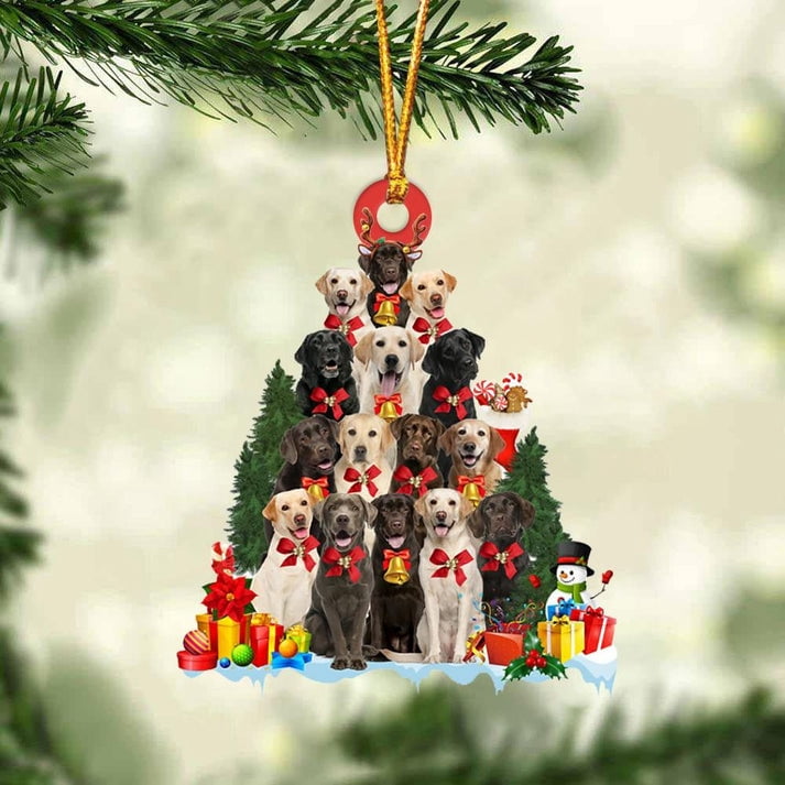 Acrylic 2D FLAT Labrador Dog Christmas Tree Ornament Dog Gifts Acrylic — free download