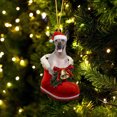 thumbnail image 1 of Acrylic 2D FLAT Xoloitzcuintli In Santa Boot Christmas Hanging Ornament, 1 of 3