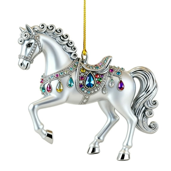 Acrylic 2D Flat Christmas Holiday Trailer Ornament - Lightweight Shatterproof Hanging Pendant, Vintage Camper Decor for Home Mantel Christmas Tree Table