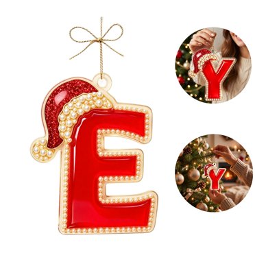 Pendants With Letters Personalized Christmas Dinosaur Letter Initial Ornaments, 26 Letter ...
