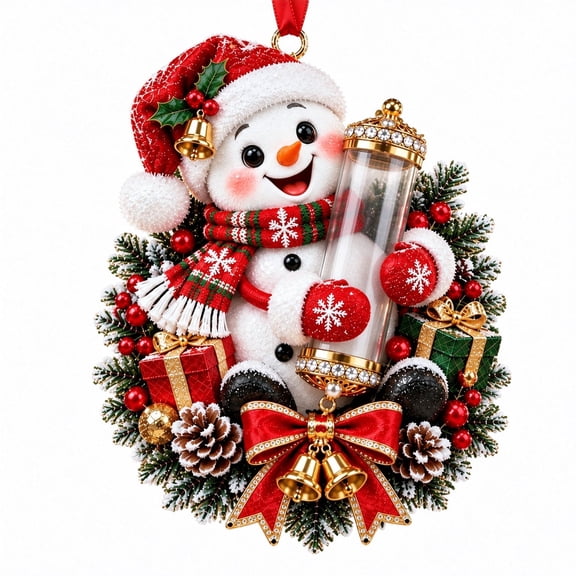 Acrylic 2D Flat Wallet Hanging Pendant, Christmas Tree Ornament Holiday Hanging Decor, Festive Tree Pendant, Christmas Gift for Family and Holiday Party