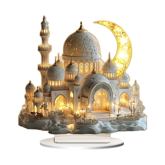 Acrylic 2D Moon Tabletop Decor Celestial Decorations Home Accent Centerpiece for Living Room Bedroom Display