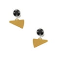 thumbnail image 1 of Delight Jewelry Acrylic 3/4" Goldtone Megaphone Black Crystal Clip on Earrings, 1 of 5