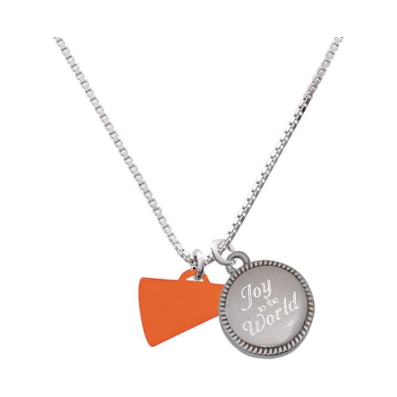 Acrylic 3/4" Orange Megaphone - Joy to the Word Necklace