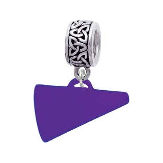 Acrylic 3/4" Purple Megaphone - Celtic Knot Charm Bead
