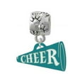 thumbnail image 1 of Acrylic 3/4" Teal Cheer Megaphone - Paw Print Charm Bead, 1 of 1