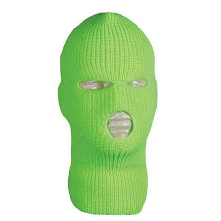 Acrylic 3 Hole Face Mask - Fluorescent Green - Outdoor
