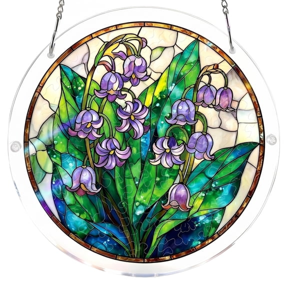 Acrylic 83 Piece Puzzle Suncatcher Window Decor Light Reflecting Hanging Panel for Home Wall Window Birthday Gift Ornament