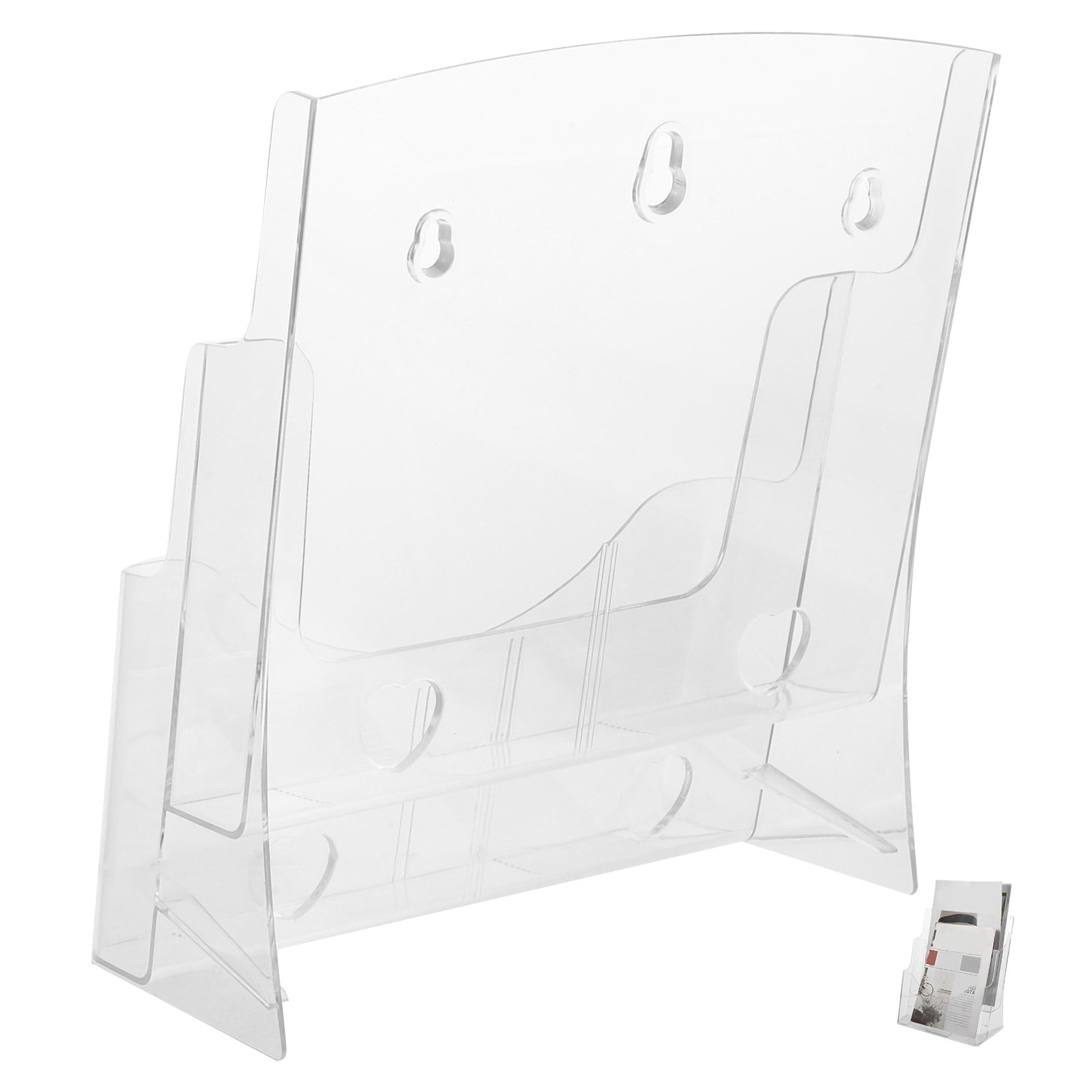 Eease 2-Tier Clear Acrylic Brochure Holder for A4 Flyers, Magazines ...