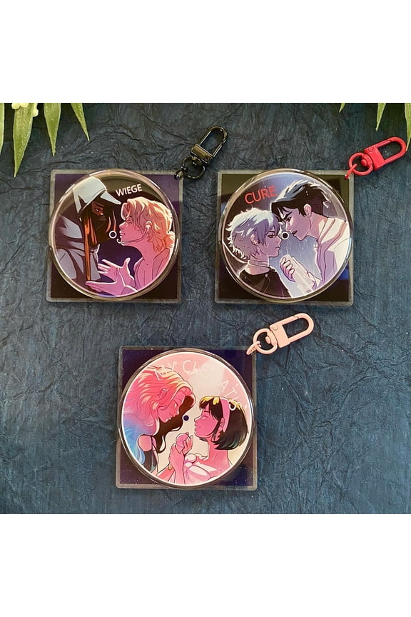 Acrylic ALSTG Disk Keychain Cure Clematis Weige Till Ivan Mizi Sua Luka Hyuna (1 keychain)