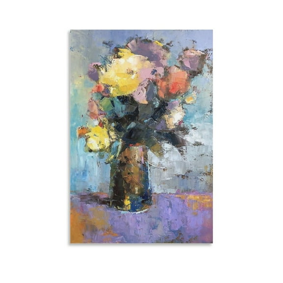 Acrylic Abstract Painting Flowers (3) Posters Art Print Wall Photo Paint Poster Hanging Picture Family Bedroom Decor Gift 24x36inch(60x90cm)