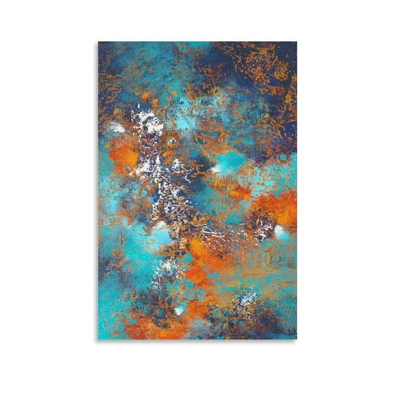 Acrylic Abstract Painting for Home Office Decoration Artworks Picture Print Poster Wall Art Painting Canvas Gift Decor Home Posters Decorative 08x12inch(20x30cm)