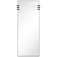 thumbnail image 1 of "Acrylic Accent Rectangular Wall Mirror",30"x72" Mirror Featuring Three Clear Acrylic Accent Rails, on a Black Iron Frame, 1 of 12