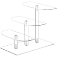thumbnail image 1 of Acrylic Action Figure Display Riser Stands 3 Tier Acrylic Risers Tiered Display Stand for Figures Dessert Display Cosmetics Perfume Decoration and Organizer, 1 of 5