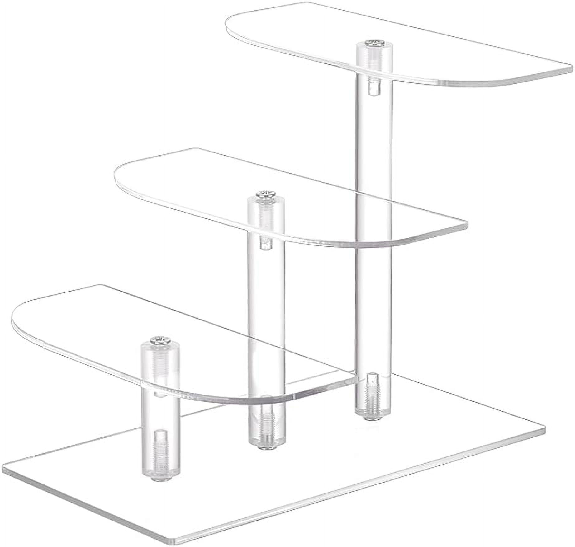 Acrylic Action Figure Display Riser Stands 3 Tier Acrylic Risers Tiered
